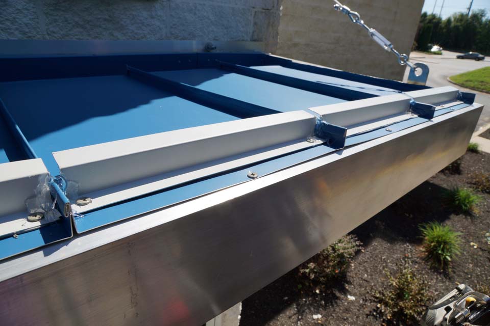 Standing seam roof flashings.